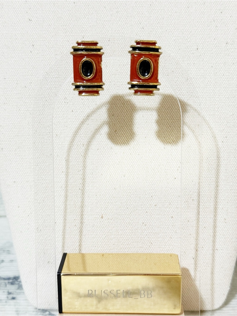 Christian Dior Rare Vintage 1972 Germany Enamel Clip-On Earrings